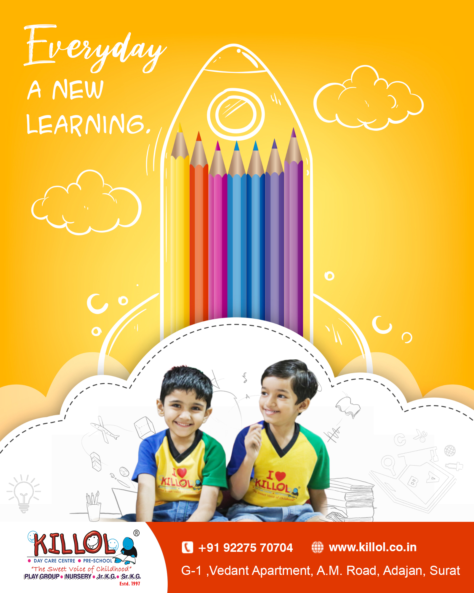 Child finger painting during art and craft activity